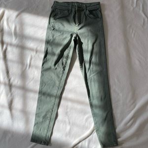 Hi-rise army green jeggings